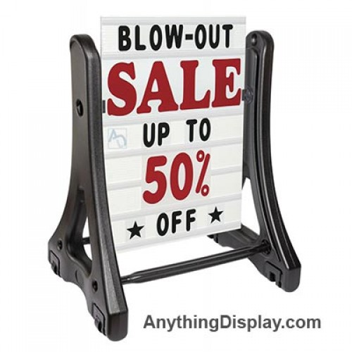 Outdoor Sidewalk Sign Rolling Swinger Message Board Deluxe